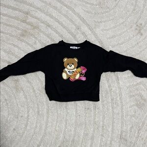Moschino Black Teddy Bear Graphic Sweatshirt